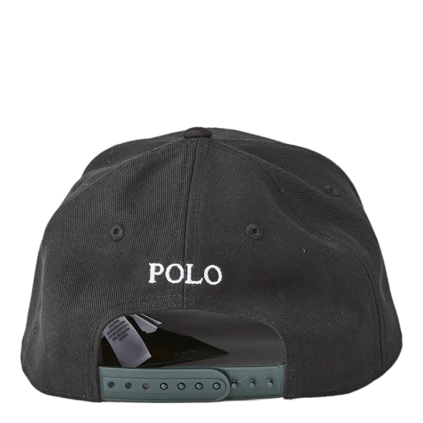 Twill High-Crown Ball Cap Black