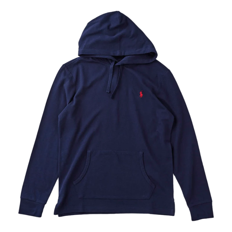 Mesh Hooded T-Shirt Blue