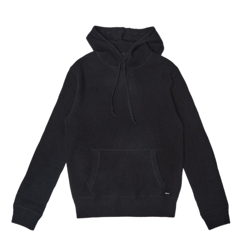 Washable Cashmere Hooded Sweater Black