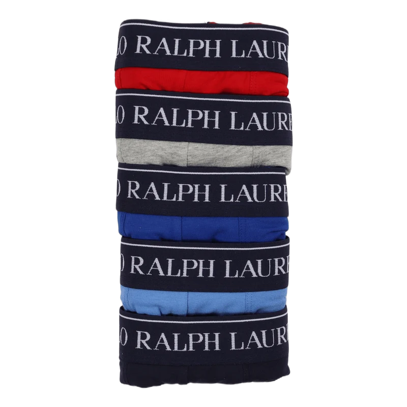 Classic Stretch Cotton Trunk 5-Pack 5Pk Rd/Gry/Ryl/Blu/Nvy