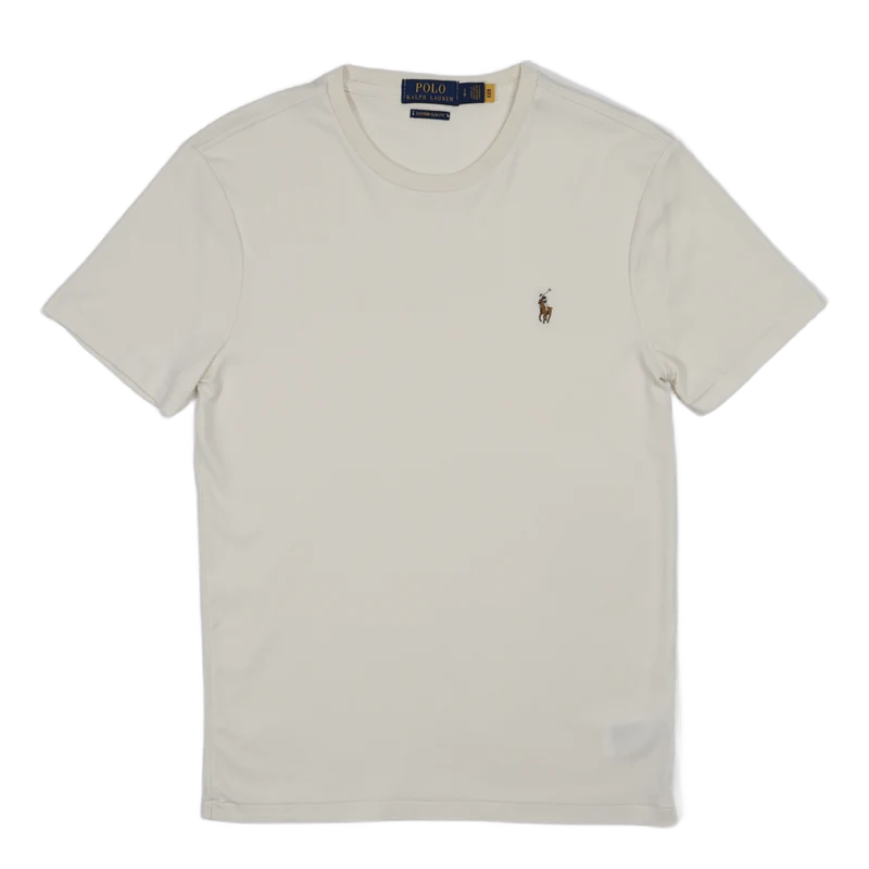 Custom Slim Fit Soft Cotton T-Shirt Antique Cream