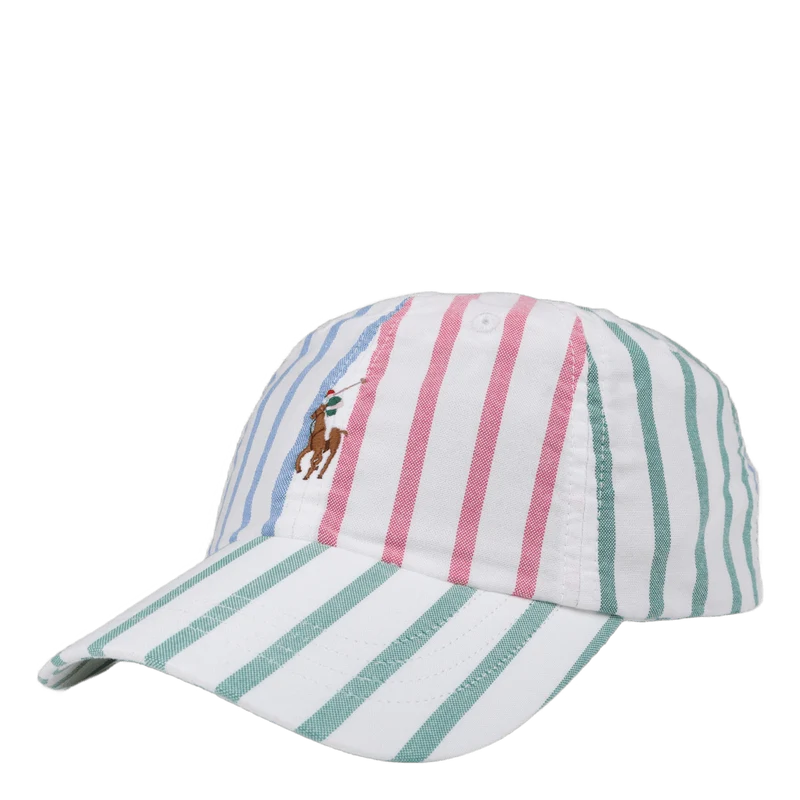 Cotton Chino Ball Cap Oxford Stripe Multi