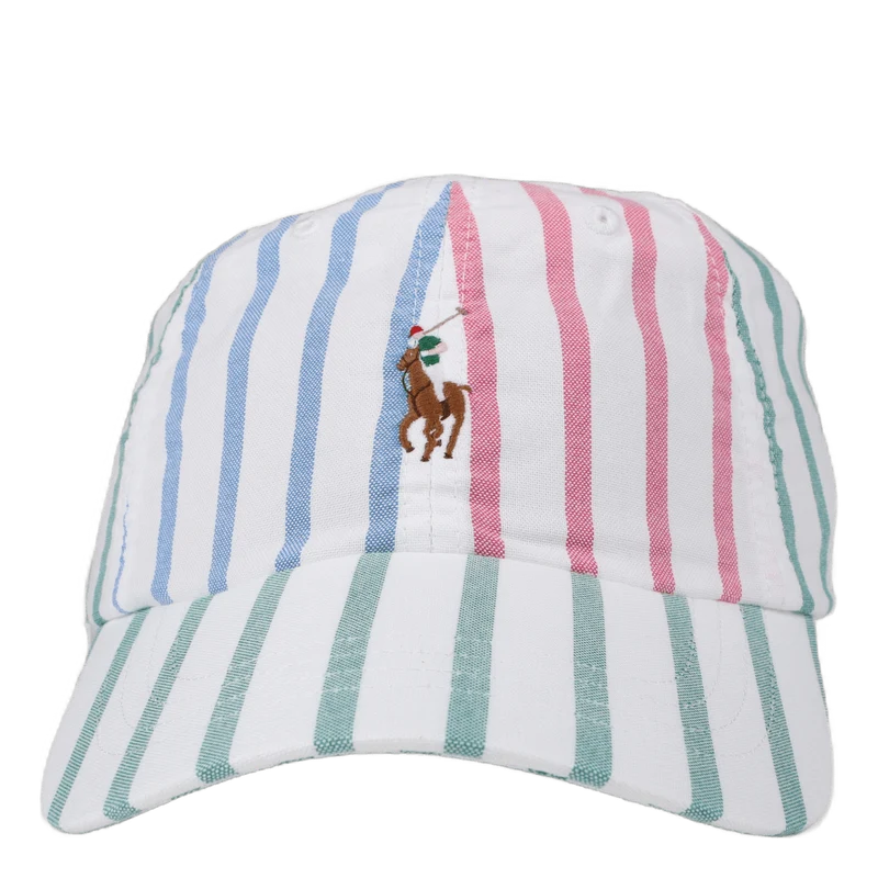 Cotton Chino Ball Cap Oxford Stripe Multi