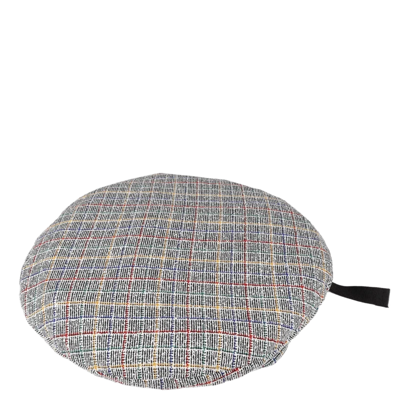 Beret Black/multi Check Bouclé