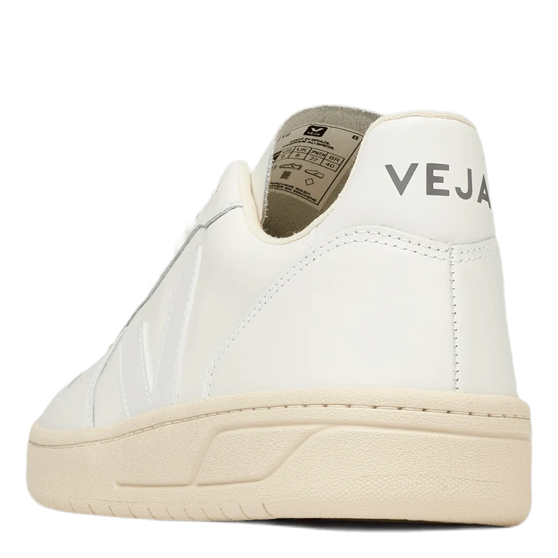 Mens V-10 Leather White
