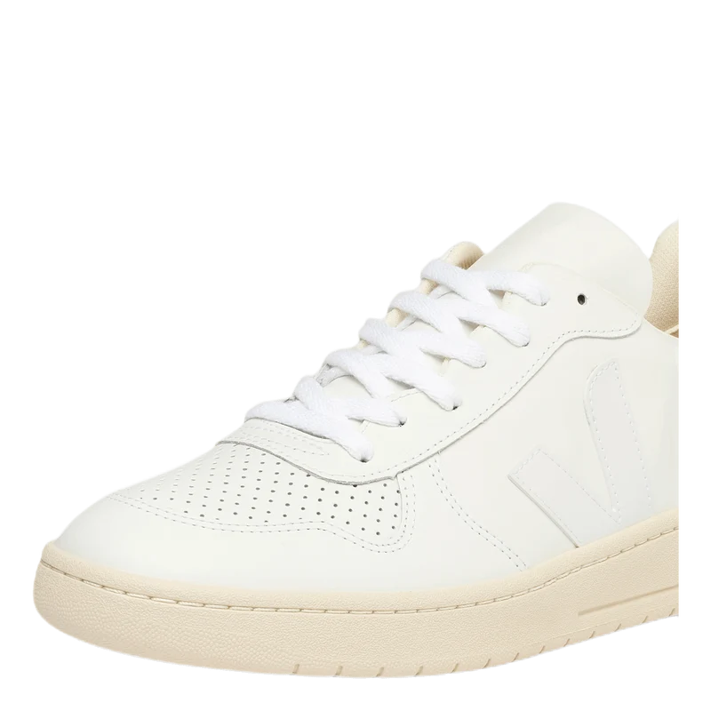 Mens V-10 Leather White