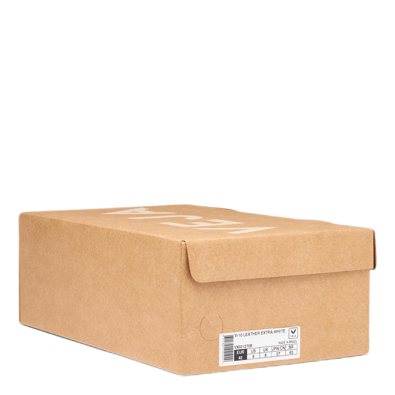 Mens V-10 Leather White