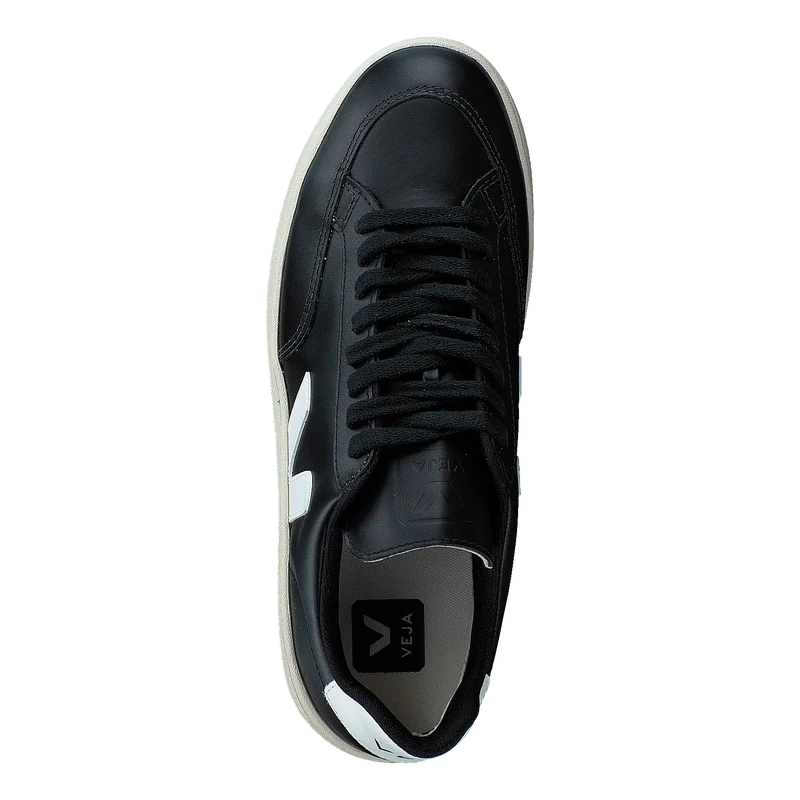 V-12 Leather Black_white Black White