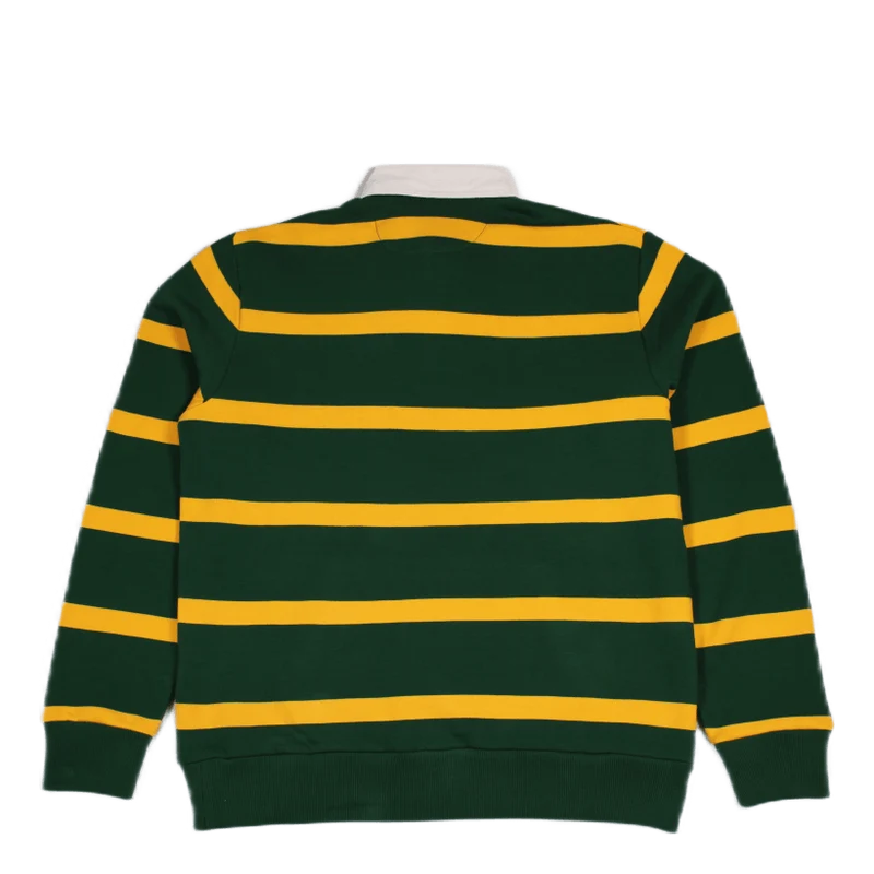 Striped Rugby Sweatshirt Grn/Gold
