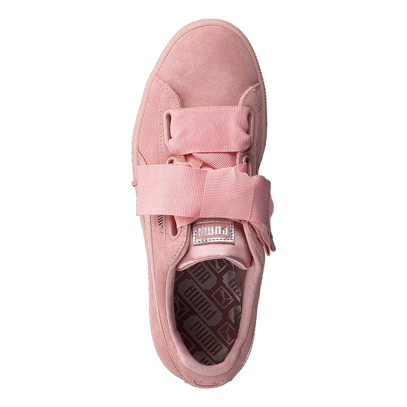 W Suede Heart Ep Pink