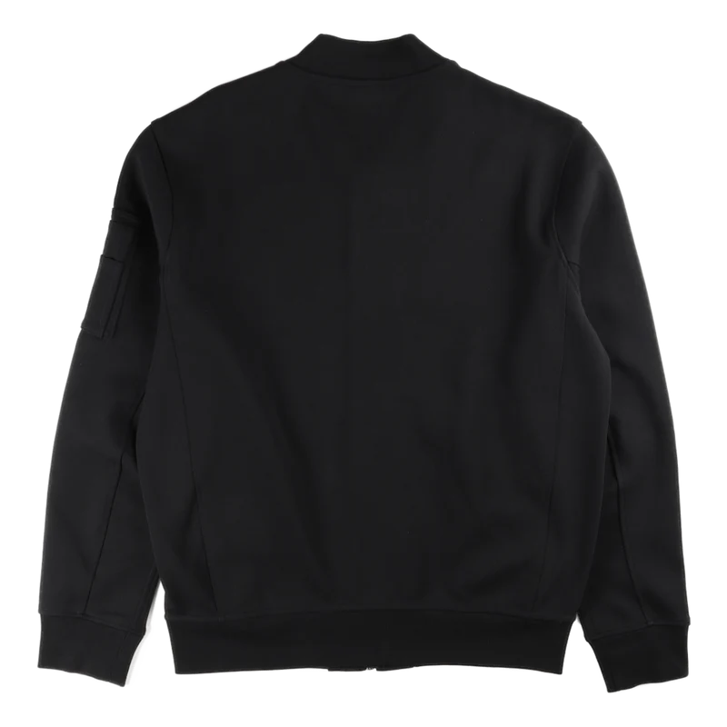 Double-Knit Bomber Jacket Polo Black