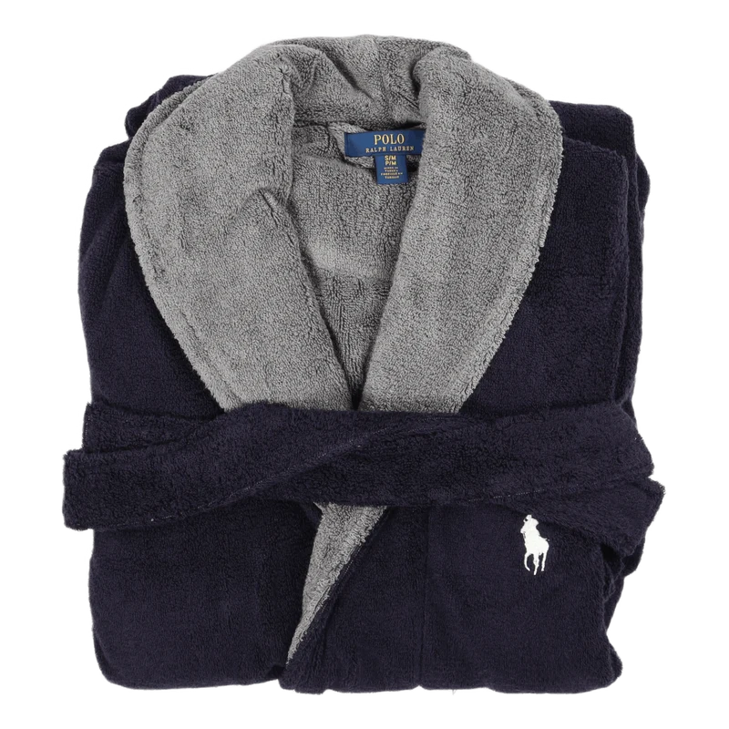 Cotton Terry Robe Cruise Navy Nevis Pp