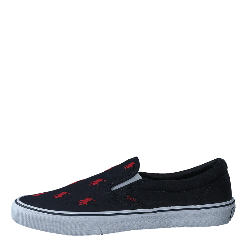 Keaton Allover Pony Slip-On Sneaker Navy/Red