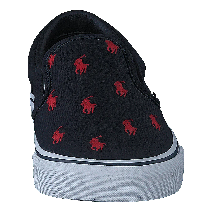 Keaton Allover Pony Slip-On Sneaker Navy/Red