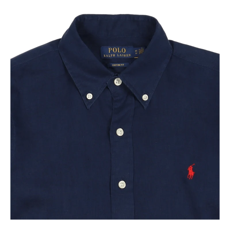 Custom Fit Linen Shirt Newport Navy