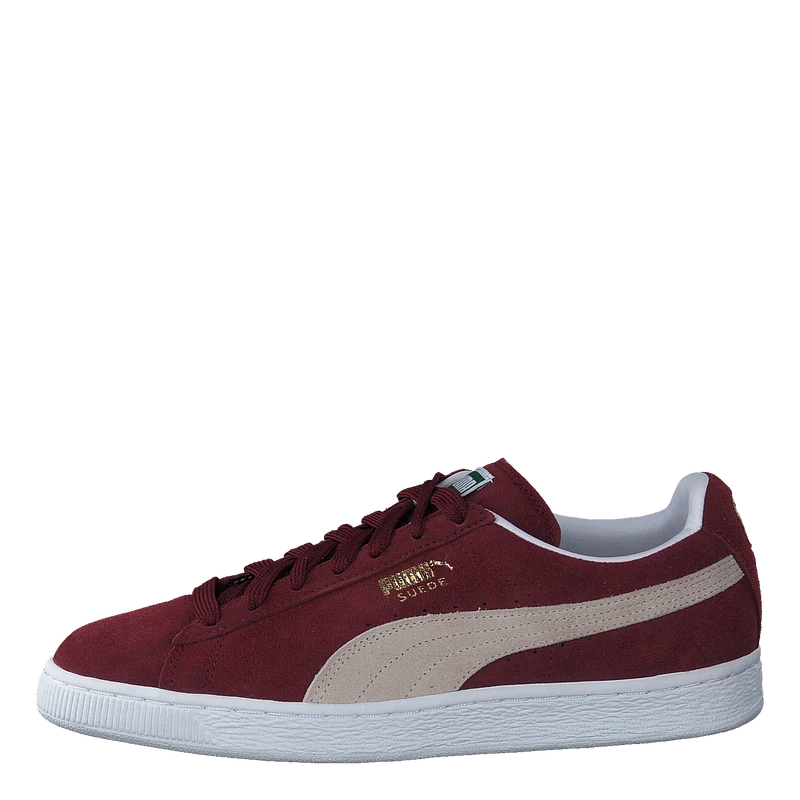 Suede Classic+ Cabernet-white