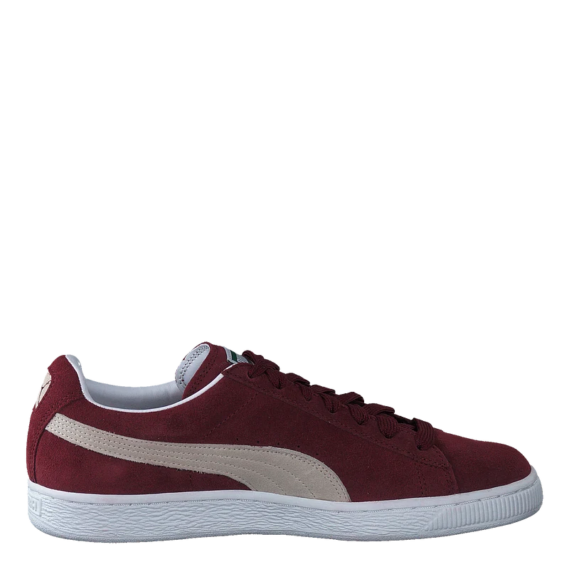 Suede Classic+ Cabernet-white