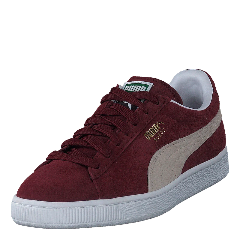 Suede Classic+ Cabernet-white
