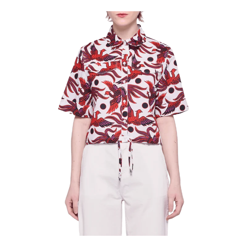 Cropped Shirt Red