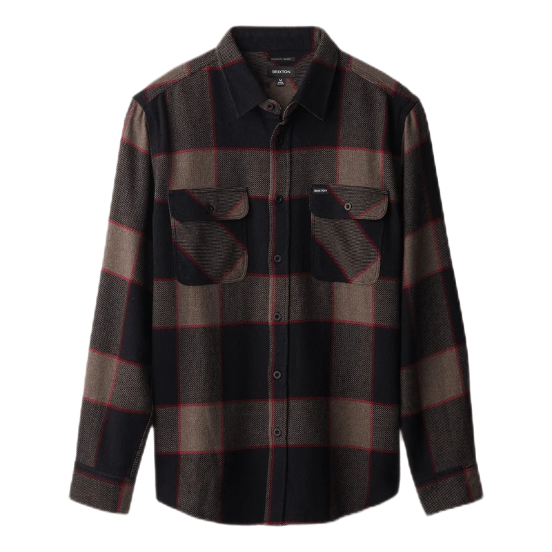 Bowery L/s Flannel Heather Grey/charcoal