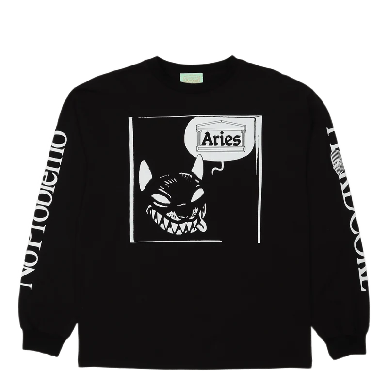 Smiley Dog Ls Tee Black