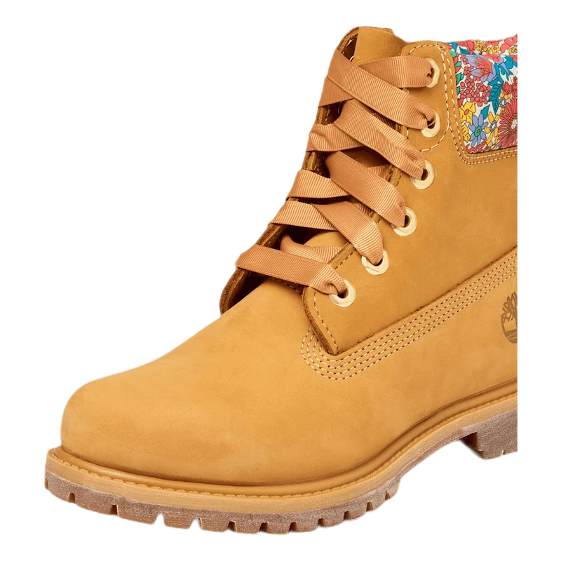 Womens 6 Inch Premium White Brown