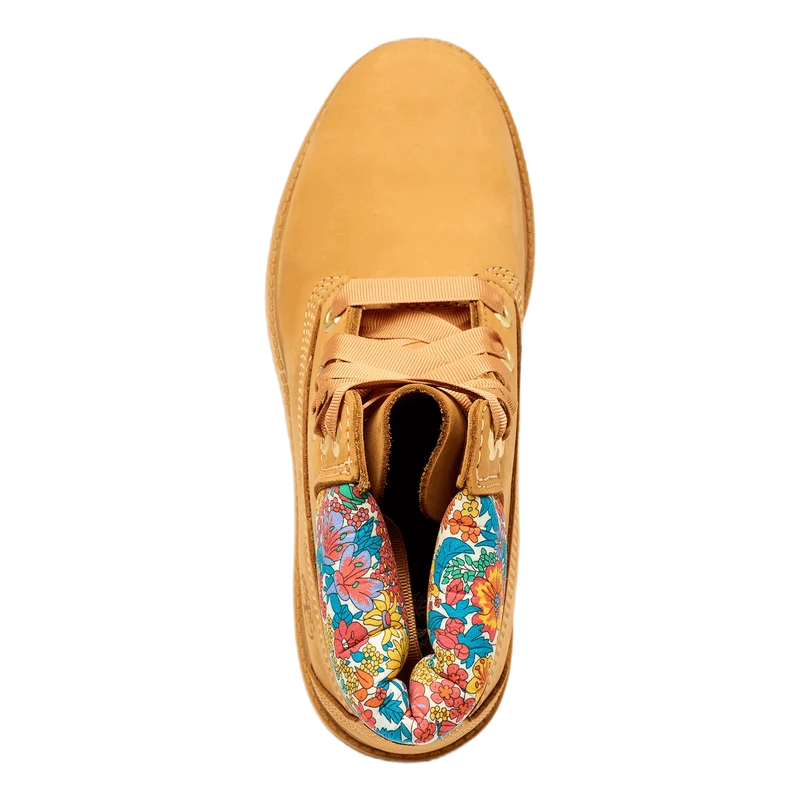Womens 6 Inch Premium White Brown