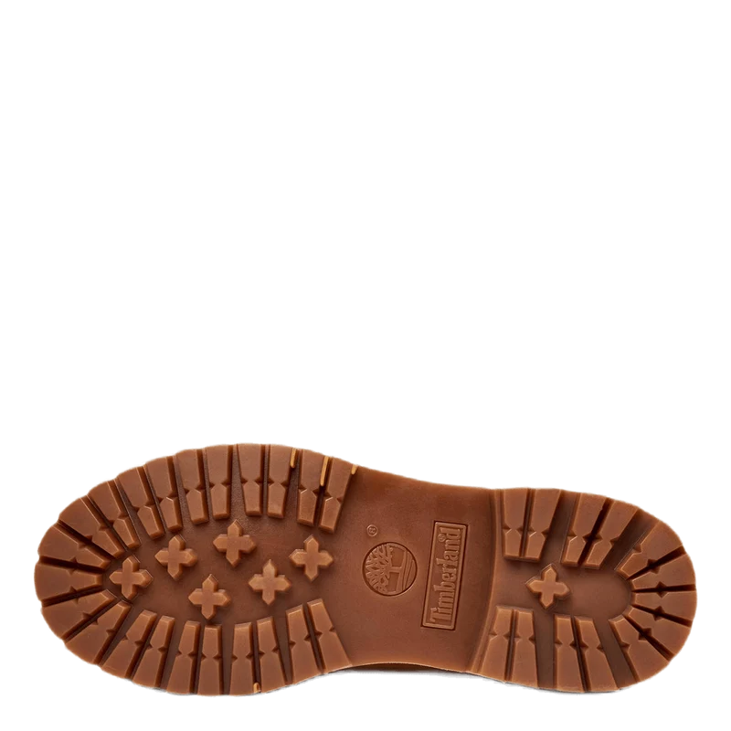 Womens 6 Inch Premium White Brown