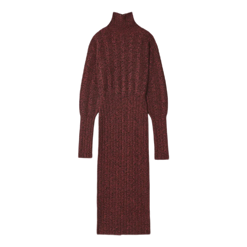 Textures Knit Dress Red
