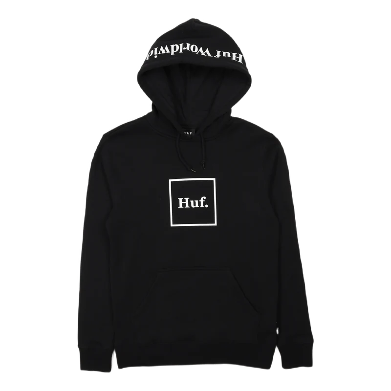 Essentials Box Logo P/o Hoodie Black
