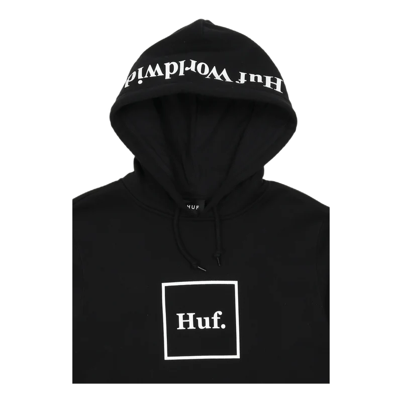 Essentials Box Logo P/o Hoodie Black
