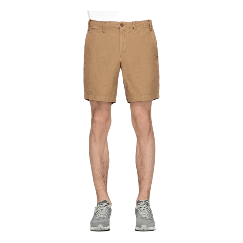 8-Inch Straight Fit Linen-Blend Short