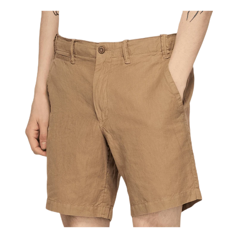 8-Inch Straight Fit Linen-Blend Short