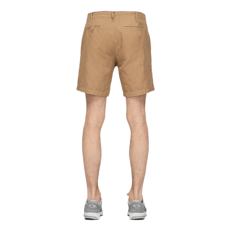 8-Inch Straight Fit Linen-Blend Short
