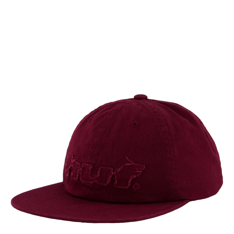 Distressed Logo 5 Panel Hat Raisin