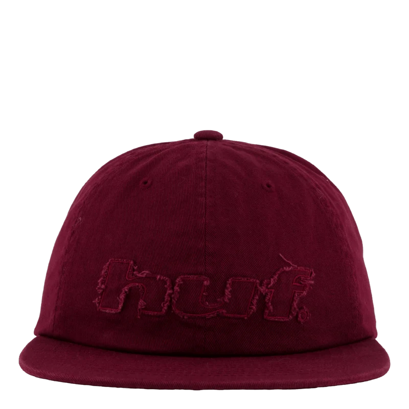 Distressed Logo 5 Panel Hat Raisin