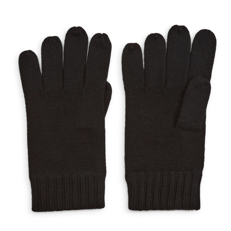 Signature Pony Wool Gloves Polo Black