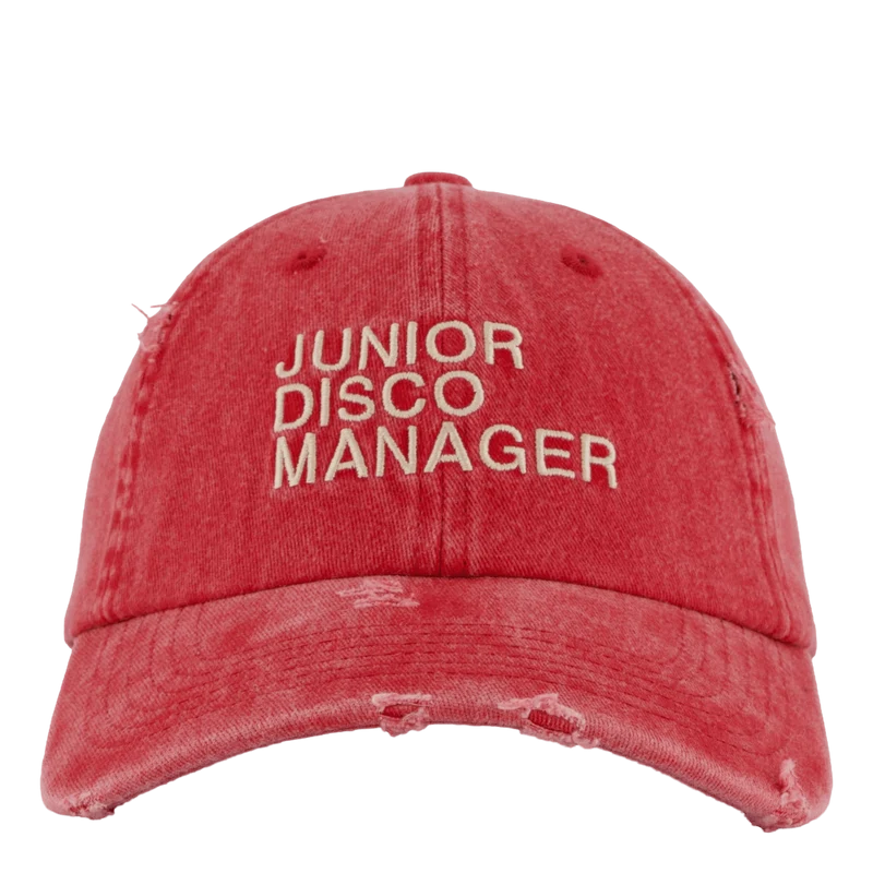 Disco Manager Vintage Dad Cap Washed Red