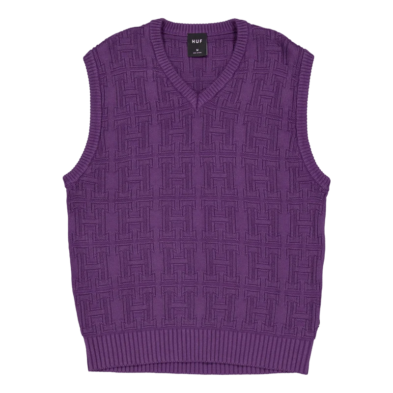 Interlaced Jacquard Overdyed V Raisin