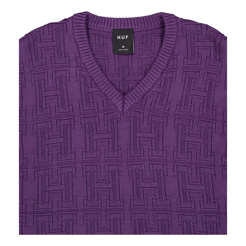 Interlaced Jacquard Overdyed V Raisin