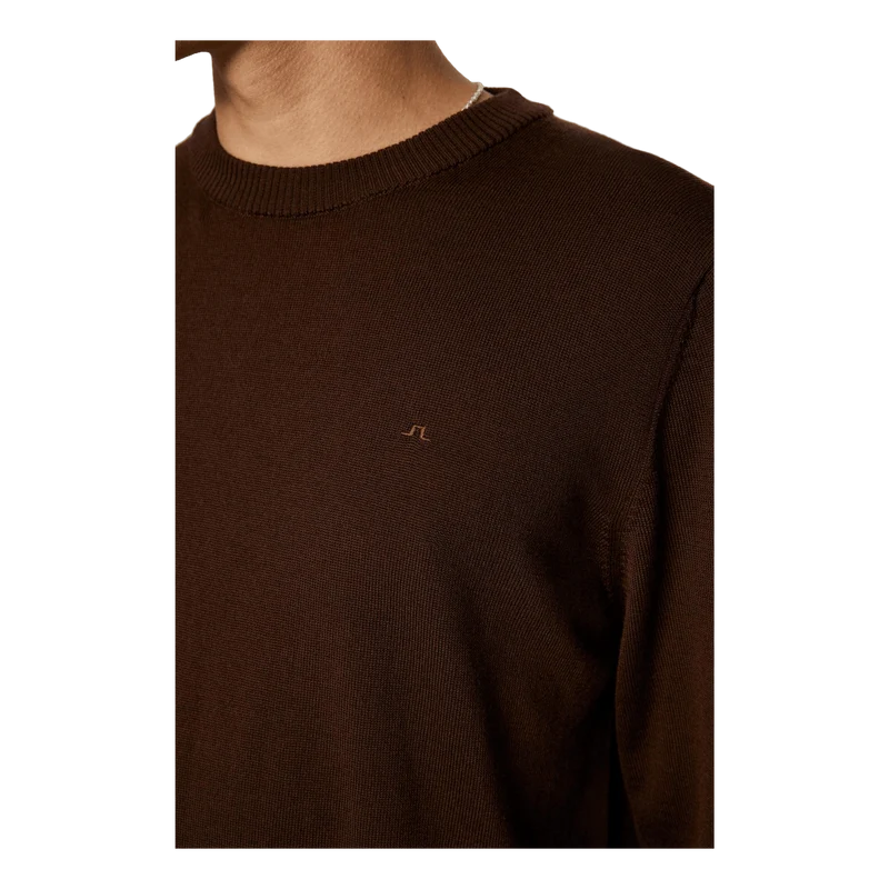 Keane Merino Crew Neck Sweater Bitter Chocolate