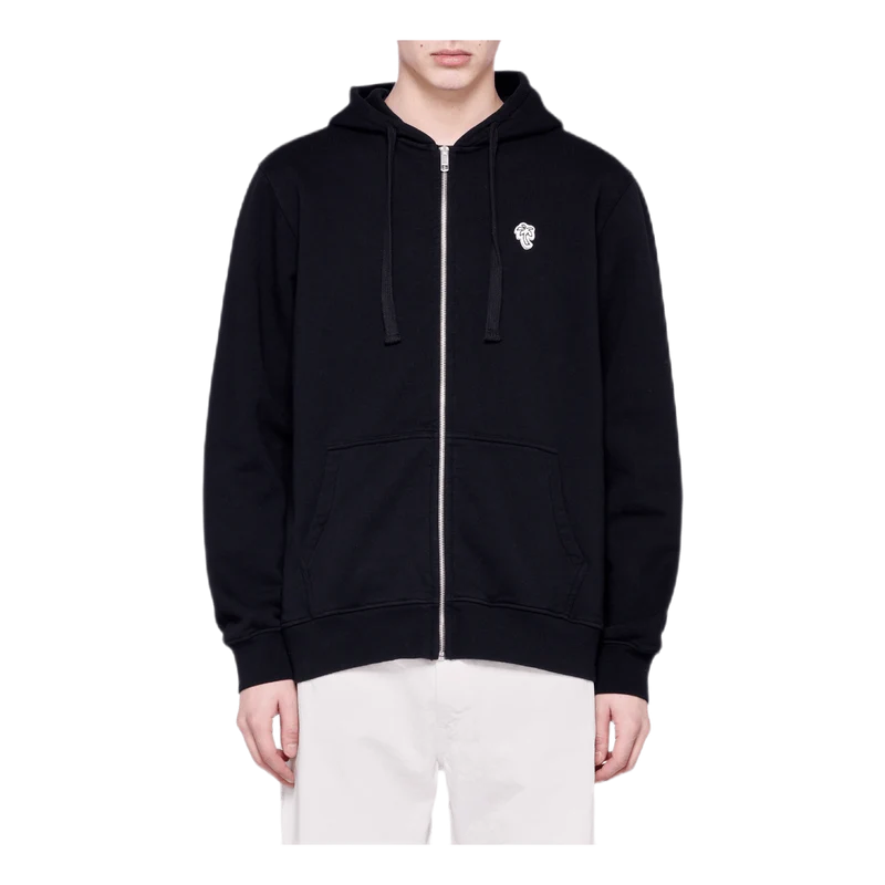 Palm Patch Zip Hoodie Black