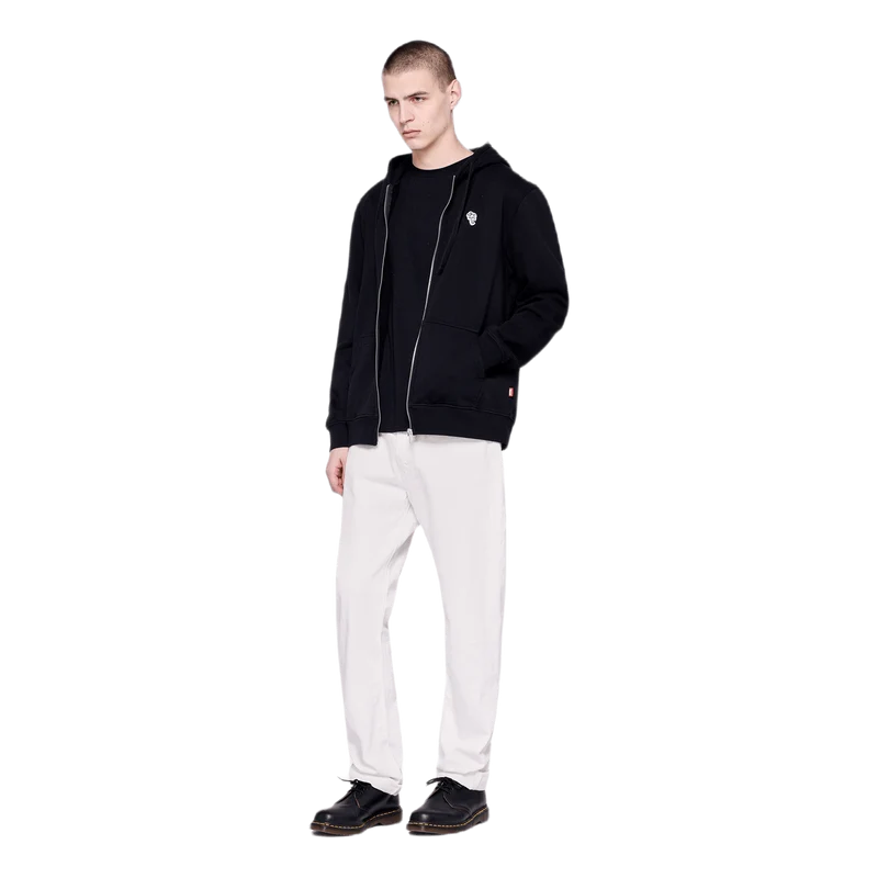 Palm Patch Zip Hoodie Black