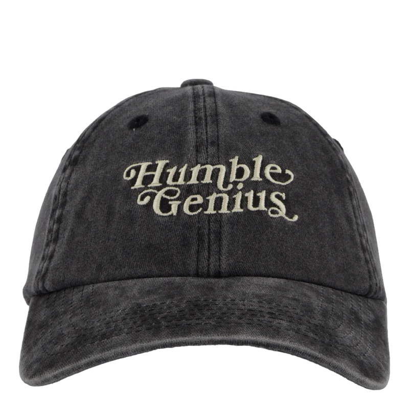 Humble Genius Dad Cap Washed Black