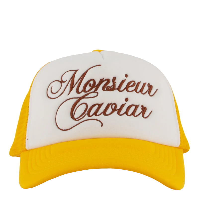 Monsieur Caviar Trucker Cap Yellow