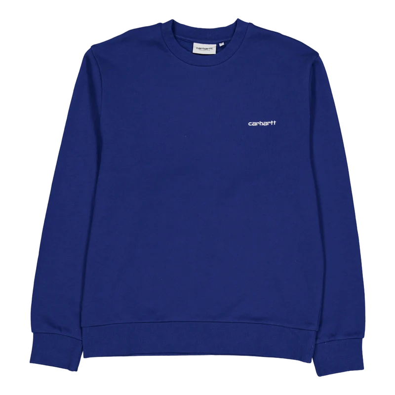 Script Embroidery Sweat Elder / White