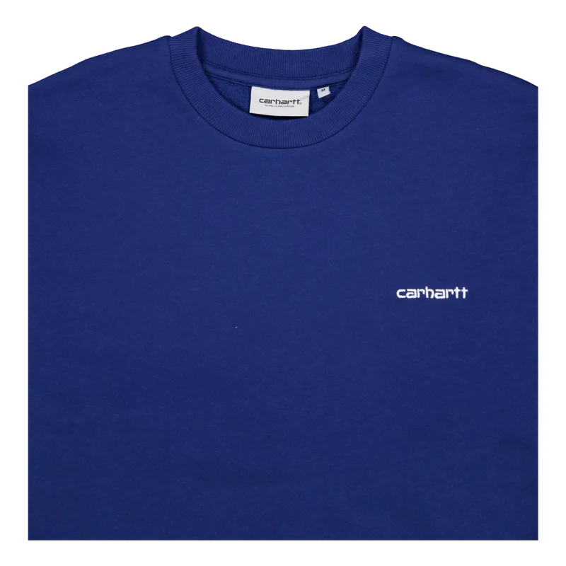 Script Embroidery Sweat Elder / White