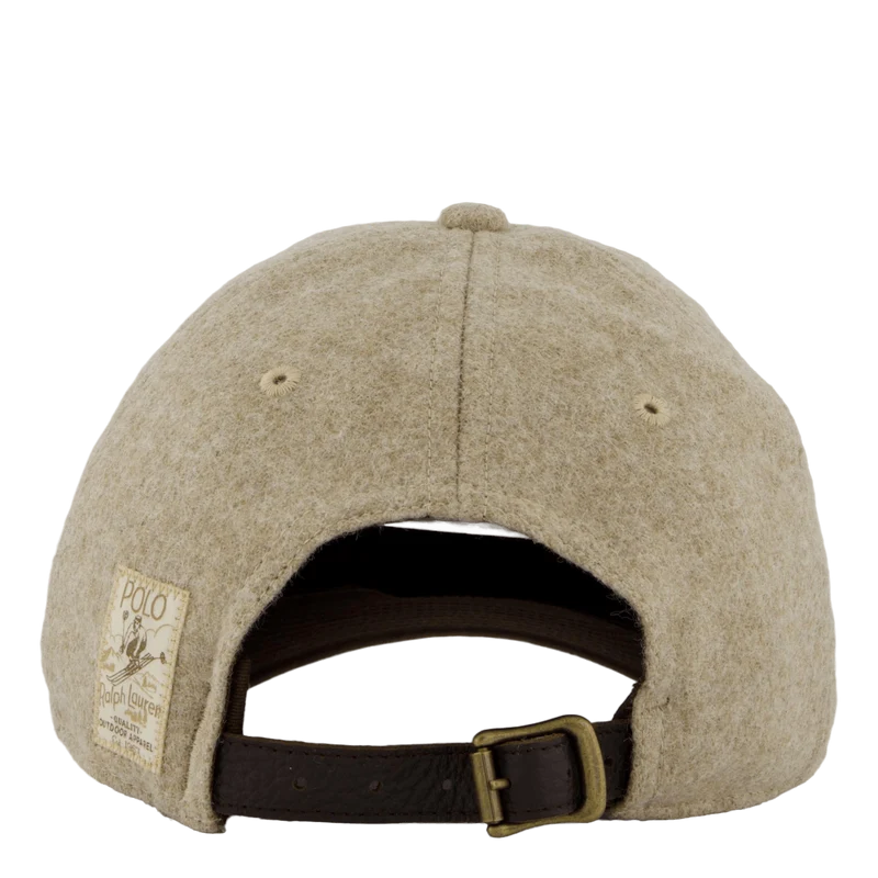 Suede-Bill Wool Twill Ball Cap Oatmeal