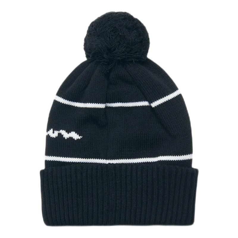 Big Logo Pon Pon Beanie Black