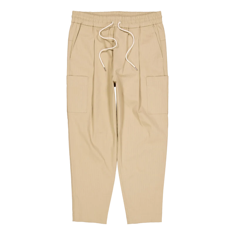 Le Pantalon Cropped Cargo Dark Beige